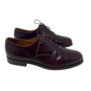 Bally of Switzerland Cordovan Leather Lace Up Cap Toe Oxfords sz 11.5E Org $1250